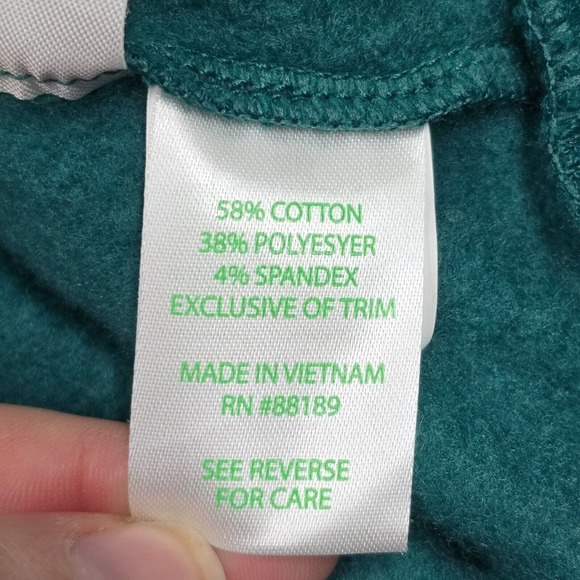 Lilly Pulitzer Suri Hoodie Womens Medium Green Long Sleeve 1/4 Zip Lounge - Picture 5 of 12